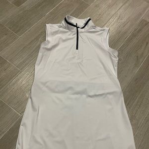 White Zyia active mesh clubhouse dress